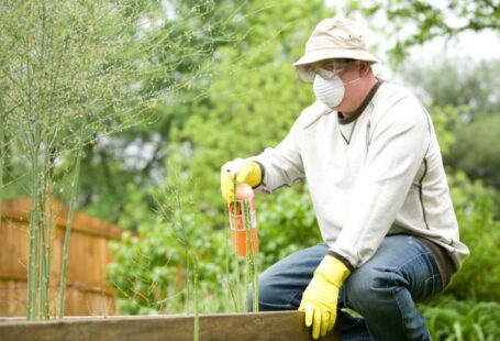 Organic Fertilizer - man in white long sleeve shirt and blue denim jeans sitting on brown wooden fence during