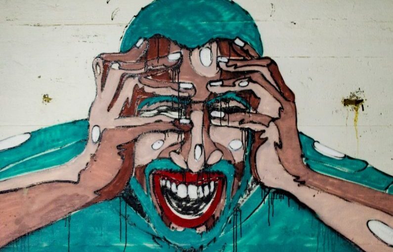 Drought Stress - painting of man