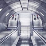 Underground Utilities - gray escalator