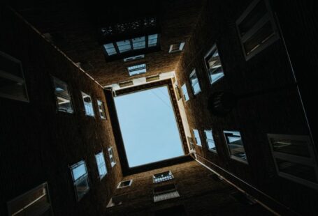 Tight Space - worm's-eye view of building