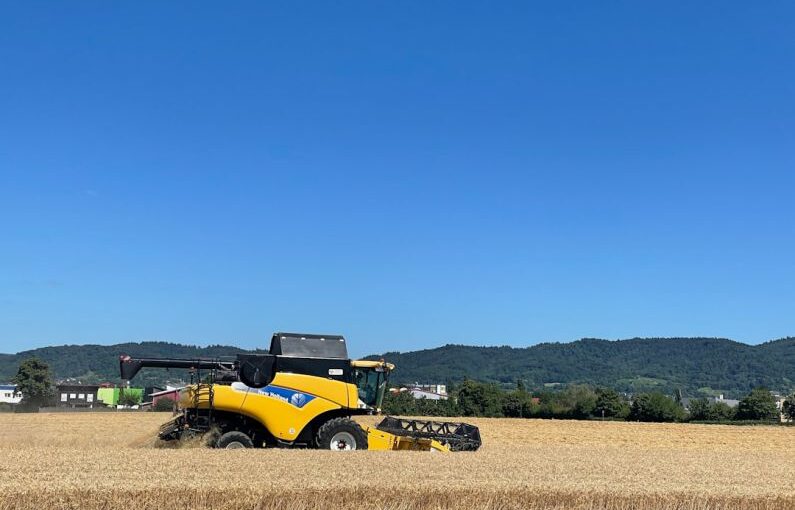 Planting Technique - a yellow tractor in a field
